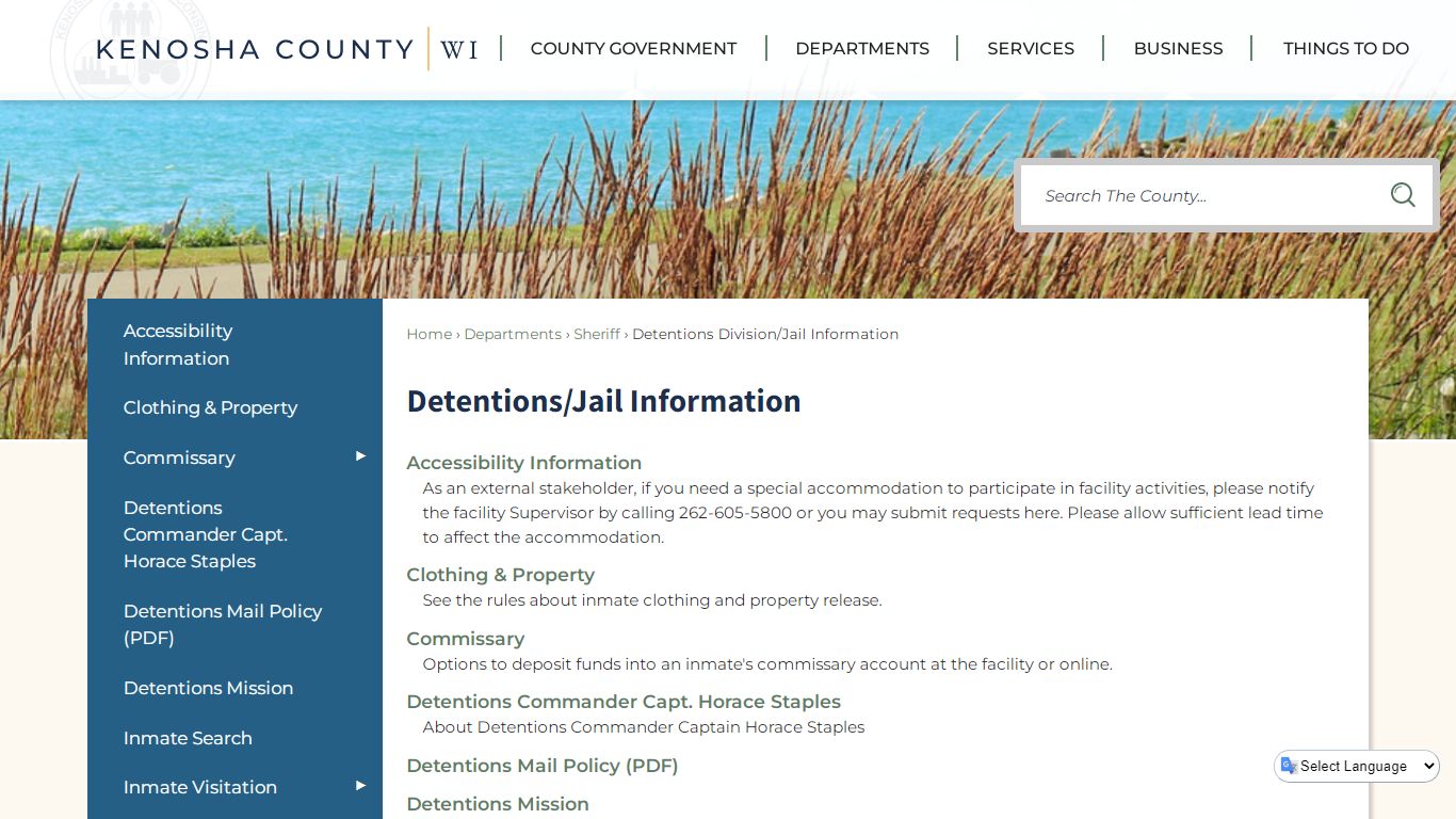 Detentions/Jail Information | Kenosha County, WI ...